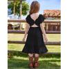imageGRACE KARIN Girls Bow Back Dress Summer Beach Party Casual Sundress Ruffle Backless Dress for Teens Girls Size 614Black