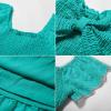 imageGRACE KARIN Girls Bow Back Dress Summer Beach Party Casual Sundress Ruffle Backless Dress for Teens Girls Size 614Dark Green