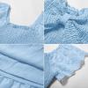 imageGRACE KARIN Girls Bow Back Dress Summer Beach Party Casual Sundress Ruffle Backless Dress for Teens Girls Size 614Light Blue