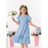 imageGRACE KARIN Girls Bow Back Dress Summer Beach Party Casual Sundress Ruffle Backless Dress for Teens Girls Size 614Light Blue