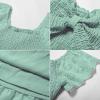 imageGRACE KARIN Girls Bow Back Dress Summer Beach Party Casual Sundress Ruffle Backless Dress for Teens Girls Size 614Light Green
