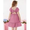 imageGRACE KARIN Girls Bow Back Dress Summer Beach Party Casual Sundress Ruffle Backless Dress for Teens Girls Size 614Pink
