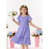 imageGRACE KARIN Girls Bow Back Dress Summer Beach Party Casual Sundress Ruffle Backless Dress for Teens Girls Size 614Purple