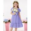 imageGRACE KARIN Girls Bow Back Dress Summer Beach Party Casual Sundress Ruffle Backless Dress for Teens Girls Size 614Purple