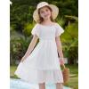 imageGRACE KARIN Girls Bow Back Dress Summer Beach Party Casual Sundress Ruffle Backless Dress for Teens Girls Size 614White