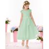 imageGRACE KARIN Girls Dress Formal Party Wedding Guest Pageant Dress for Teen Girls Ruffle Backless Maxi Sundress Size 614Light Green