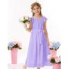 imageGRACE KARIN Girls Dress Formal Party Wedding Guest Pageant Dress for Teen Girls Ruffle Backless Maxi Sundress Size 614Light Purple