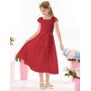 imageGRACE KARIN Girls Dress Formal Party Wedding Guest Pageant Dress for Teen Girls Ruffle Backless Maxi Sundress Size 614Red