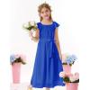 imageGRACE KARIN Girls Dress Formal Party Wedding Guest Pageant Dress for Teen Girls Ruffle Backless Maxi Sundress Size 614Royal Blue