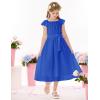 imageGRACE KARIN Girls Dress Formal Party Wedding Guest Pageant Dress for Teen Girls Ruffle Backless Maxi Sundress Size 614Royal Blue