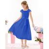 imageGRACE KARIN Girls Dress Formal Party Wedding Guest Pageant Dress for Teen Girls Ruffle Backless Maxi Sundress Size 614Royal Blue