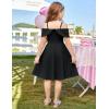 imageGRACE KARIN Girls Elegant Dress Off Shoulder ALine Casual Party Dresses for 614 YearsBlack