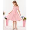 imageGRACE KARIN Girls Elegant Dress Off Shoulder ALine Casual Party Dresses for 614 YearsPink