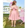 imageGRACE KARIN Girls Elegant Dress Off Shoulder ALine Casual Party Dresses for 614 YearsPink
