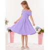 imageGRACE KARIN Girls Elegant Dress Off Shoulder ALine Casual Party Dresses for 614 YearsPurple