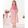 imageGRACE KARIN Girls Summer Dress for Teen Girls Floral Sleeveless Casual Sundress Midi Flowy Dress with Pocket Size 512Pink