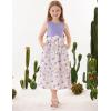 imageGRACE KARIN Girls Summer Dress for Teen Girls Floral Sleeveless Casual Sundress Midi Flowy Dress with Pocket Size 512Purple