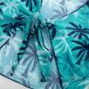 imageGRACE KARIN Teen Girls Bathing Suits Kids 4 Piece Long Sleeve Swimsuit Kimono Up Pants Bikini Tankini Set SwimwearBluecoconut Tree New