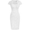 imageGRACE KARIN Cocktail Dress for Women Cap Sleeve Lace Dress for Wedding Guest Business Casual DressesWhite