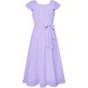 imageGRACE KARIN Girls Dress Formal Party Wedding Guest Pageant Dress for Teen Girls Ruffle Backless Maxi Sundress Size 614Light Purple