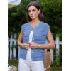 imageGRACE KARIN 2025 Casual Summer Crochet Open Front Cardigan for Women Button Down Sweater Vest Tops Beach Swim Cover UpLight Blue