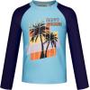 imageGRACE KARIN Boy Kids Two Piece Swimsuits Long Sleeve Rash Guard Swimwear Cute Bathing Suit Sets 512YBlue Tropical
