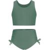 imageGRACE KARIN Girls Bathing Suit Adjustable Taniki Swimsuit Tie Front 4 Piece Bikini Set with Kimono Cover Up 614Greencoconut