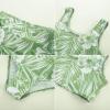 imageGRACE KARIN Girls Bathing Suit Adjustable Taniki Swimsuit Tie Front 4 Piece Bikini Set with Kimono Cover Up 614Greenwhite