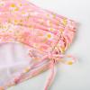 imageGRACE KARIN Girls Bathing Suit Adjustable Taniki Swimsuit Tie Front 4 Piece Bikini Set with Kimono Cover Up 614Pinkdaisy