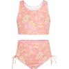 imageGRACE KARIN Girls Bathing Suit Adjustable Taniki Swimsuit Tie Front 4 Piece Bikini Set with Kimono Cover Up 614Pinkdaisy