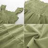 imageGRACE KARIN Girls Dress Summer Tie Back Party Dress Ruffle Sleeve Smoke Tiered Special Occasions Maxi Tween Dresses Size 514Army Green