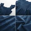 imageGRACE KARIN Girls Dress Summer Tie Back Party Dress Ruffle Sleeve Smoke Tiered Special Occasions Maxi Tween Dresses Size 514Deep Blue