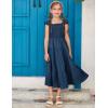 imageGRACE KARIN Girls Dress Summer Tie Back Party Dress Ruffle Sleeve Smoke Tiered Special Occasions Maxi Tween Dresses Size 514Deep Blue