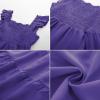 imageGRACE KARIN Girls Dress Summer Tie Back Party Dress Ruffle Sleeve Smoke Tiered Special Occasions Maxi Tween Dresses Size 514Deep Purple