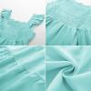 imageGRACE KARIN Girls Dress Summer Tie Back Party Dress Ruffle Sleeve Smoke Tiered Special Occasions Maxi Tween Dresses Size 514Green Blue