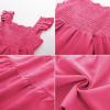 imageGRACE KARIN Girls Dress Summer Tie Back Party Dress Ruffle Sleeve Smoke Tiered Special Occasions Maxi Tween Dresses Size 514Hot Pink