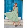 imageGRACE KARIN Girls Dress Summer Tie Back Party Dress Ruffle Sleeve Smoke Tiered Special Occasions Maxi Tween Dresses Size 514Light Green