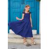 imageGRACE KARIN Girls Dress Summer Tie Back Party Dress Ruffle Sleeve Smoke Tiered Special Occasions Maxi Tween Dresses Size 514Navy Blue