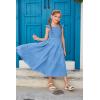imageGRACE KARIN Girls Dress Summer Tie Back Party Dress Ruffle Sleeve Smoke Tiered Special Occasions Maxi Tween Dresses Size 514Sky Blue