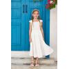 imageGRACE KARIN Girls Dress Summer Tie Back Party Dress Ruffle Sleeve Smoke Tiered Special Occasions Maxi Tween Dresses Size 514White