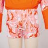 imageGRACE KARIN Girls Swimsuit Girls Long Sleeve Rash Guard 3Pieces Bathing Suit 512YOrange Flower