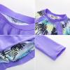 imageGRACE KARIN Girls Swimsuit Girls Long Sleeve Rash Guard 3Pieces Bathing Suit 512YPurple Coconut Tree