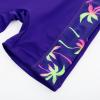 imageGRACE KARIN Girls Swimsuit Long Sleeve UV Protective Bathing Suit One Piece Swimwear for Kids 512 YearsDark Purple Coconut Tree