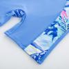 imageGRACE KARIN Girls Swimsuit Long Sleeve UV Protective Bathing Suit One Piece Swimwear for Kids 512 YearsLight Blue Leaf