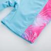 imageGRACE KARIN Girls Swimsuit Long Sleeve UV Protective Bathing Suit One Piece Swimwear for Kids 512 YearsPink and Blue Coconut Tree