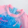 imageGRACE KARIN Girls Swimsuit Long Sleeve UV Protective Bathing Suit One Piece Swimwear for Kids 512 YearsPink and Blue Coconut Tree