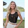 imageGRACE KARIN Womens 2025 Summer Crochet Knit Tank Tops Sleeveless Hollow Out Casual Crew Neck Sweater Vest Cover UpBlack
