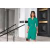 imageGRACE KARIN Womens Work Dress 34 Sleeve V Neck Bodycon Sheath Dress Zipper Up Office Business Dresses with BeltGreen