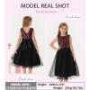 imageGRACE KARIN Flower Girl Dress VBack Sequin Party Tulle Dresses Kids Birthday Formal Wedding Pageant Princess Dress 512Black