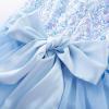 imageGRACE KARIN Flower Girl Dress VBack Sequin Party Tulle Dresses Kids Birthday Formal Wedding Pageant Princess Dress 512Blue